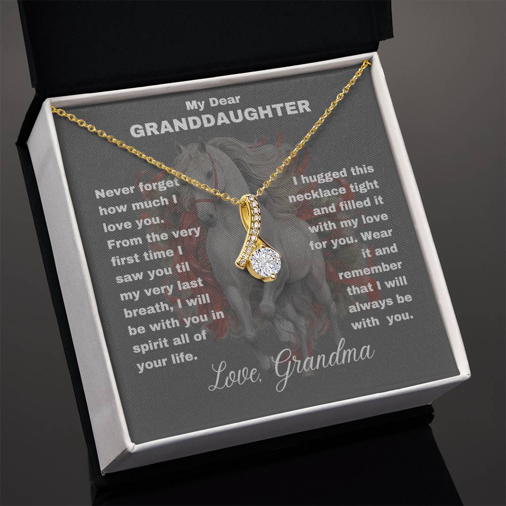 My Dear Granddaughter Christmas Alluring Beauty Necklace Gift From Grandma