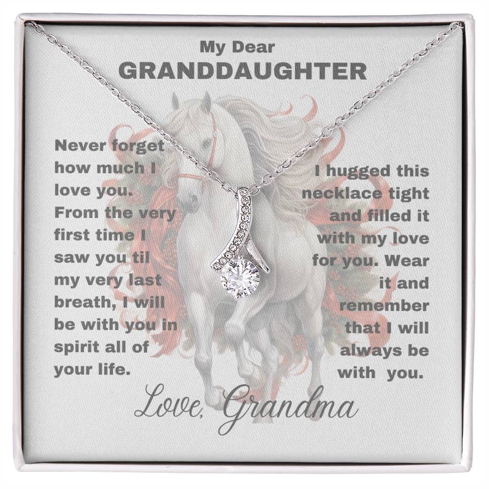 My Dear Granddaughter Christmas Alluring Beauty Necklace Gift From Grandma