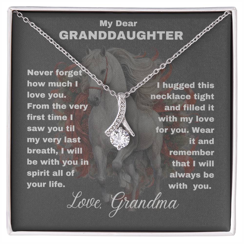 My Dear Granddaughter Christmas Alluring Beauty Necklace Gift From Grandma