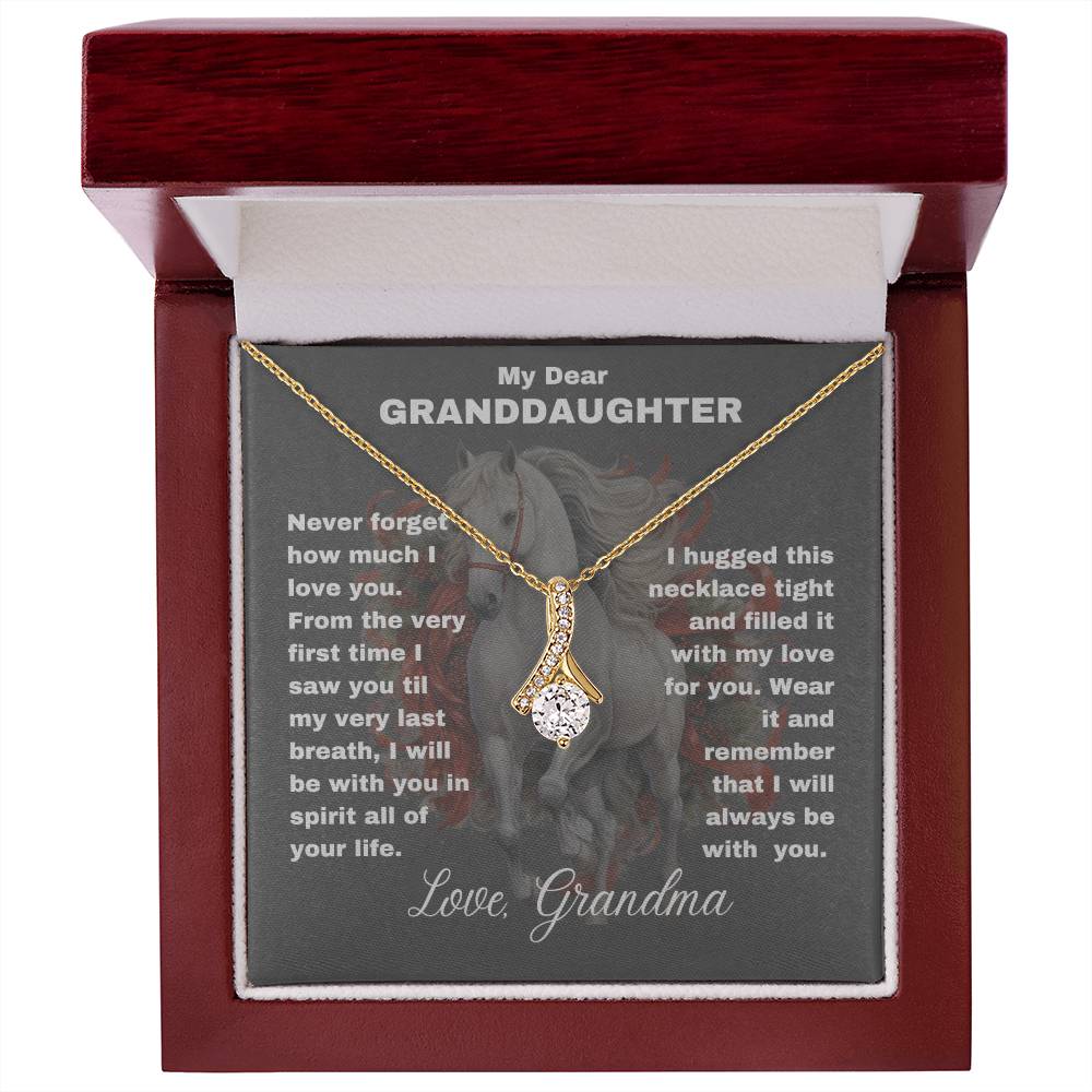 My Dear Granddaughter Christmas Alluring Beauty Necklace Gift From Grandma