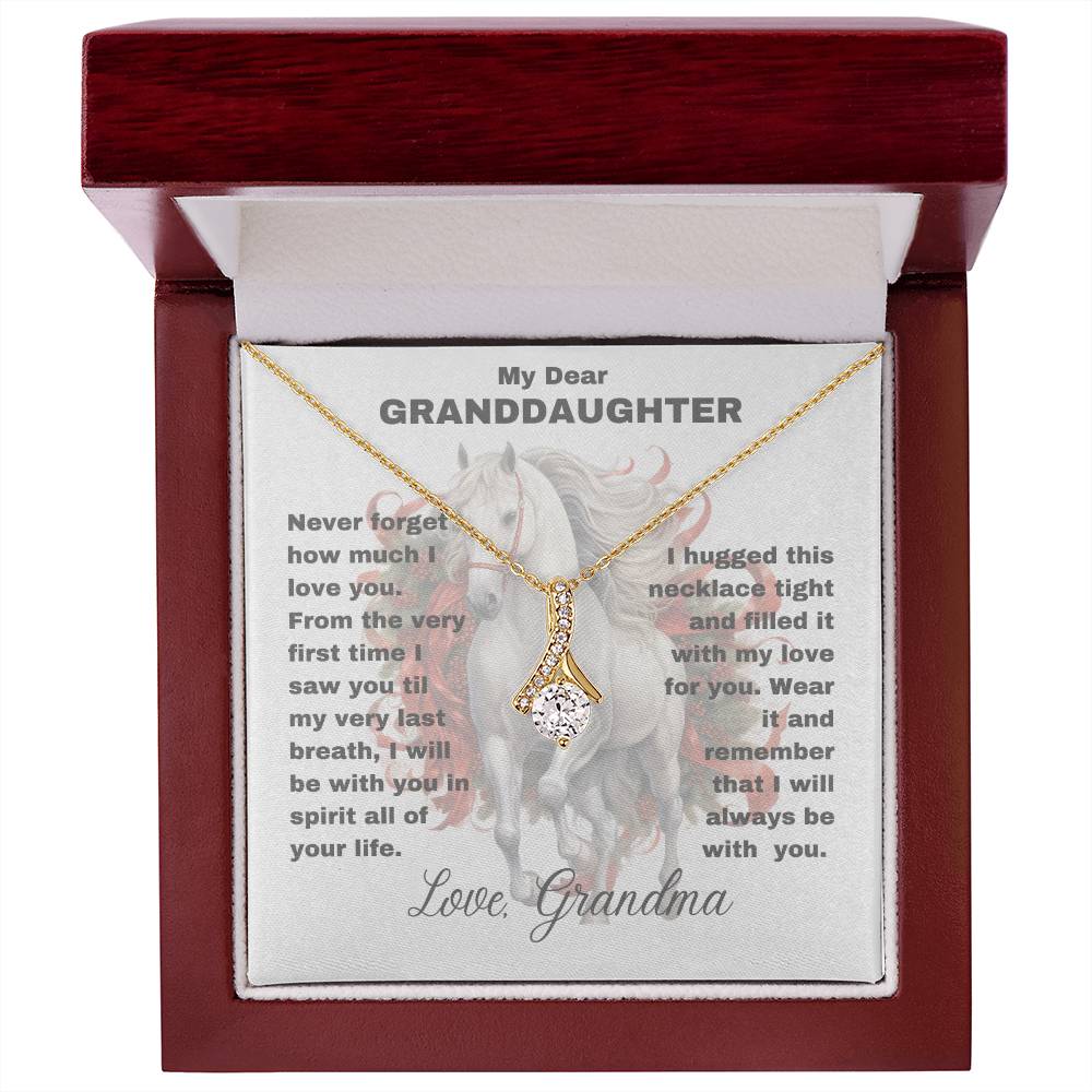 My Dear Granddaughter Christmas Alluring Beauty Necklace Gift From Grandma