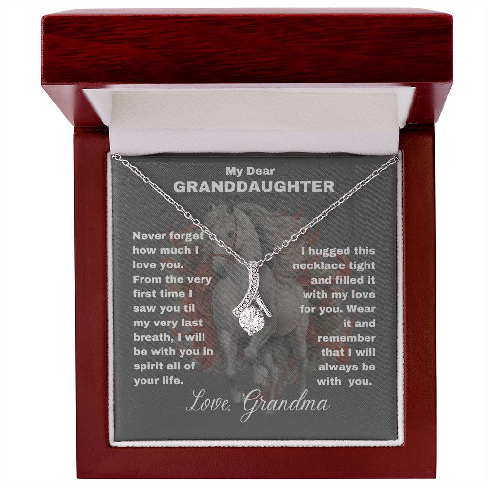 My Dear Granddaughter Christmas Alluring Beauty Necklace Gift From Grandma