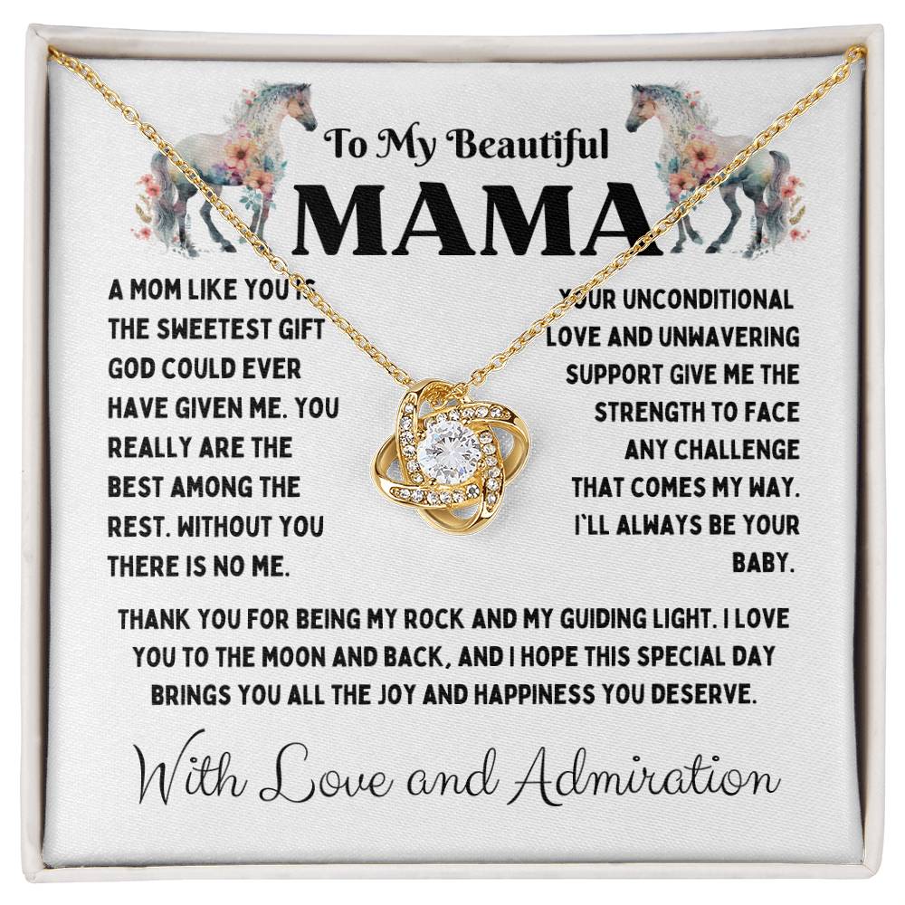 SALE Mama Love Knot Necklace For Mom