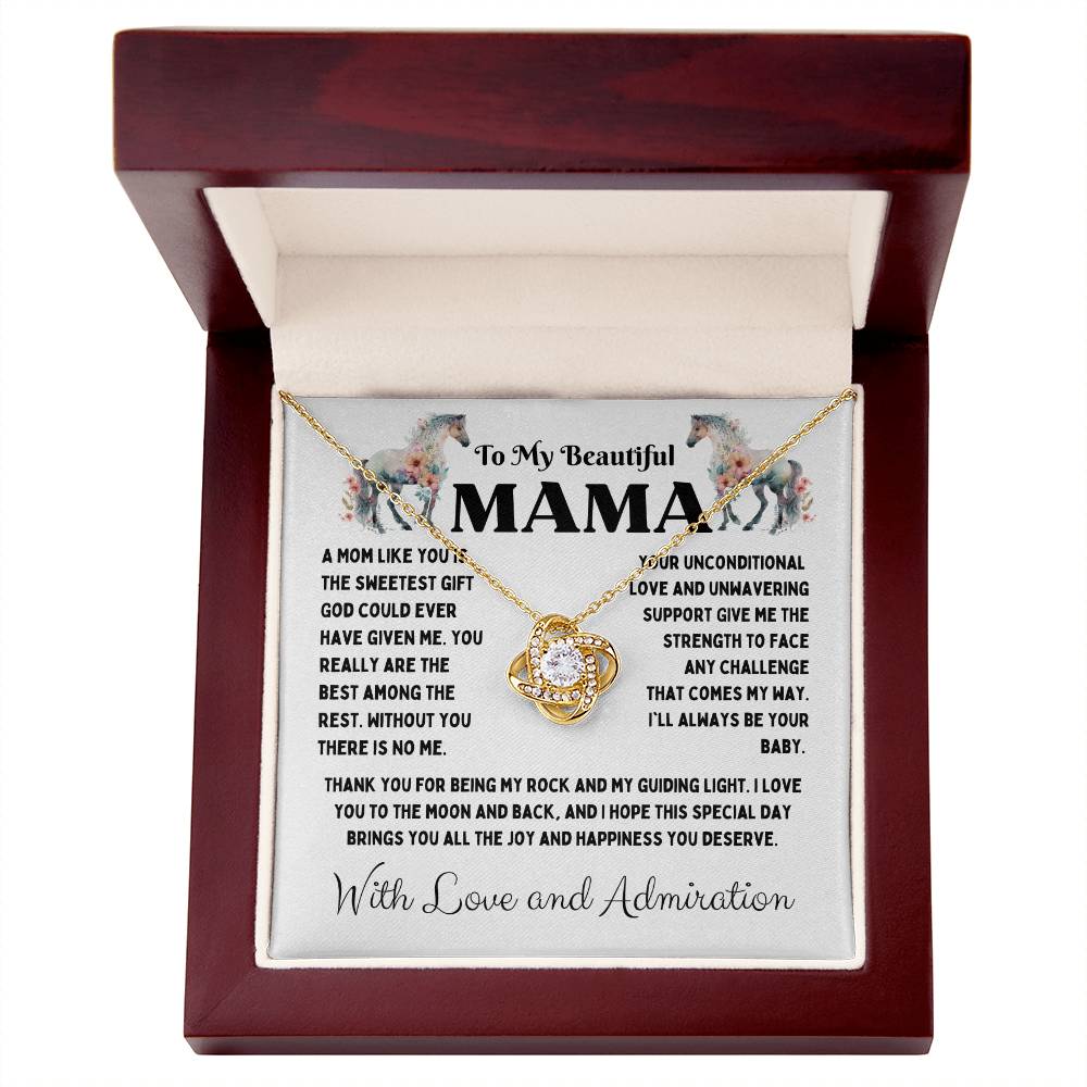 SALE Mama Love Knot Necklace For Mom