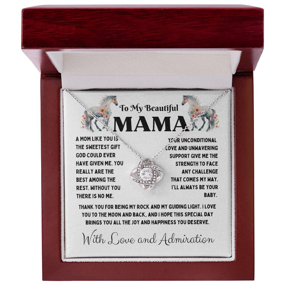 SALE Mama Love Knot Necklace For Mom