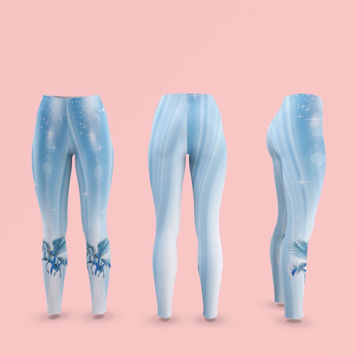 Blue Support A Cause Leggings For Horse Lovers