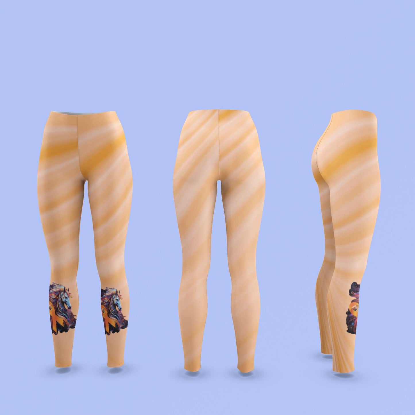 Orange Support A Cause Leggings For Horse Lovers