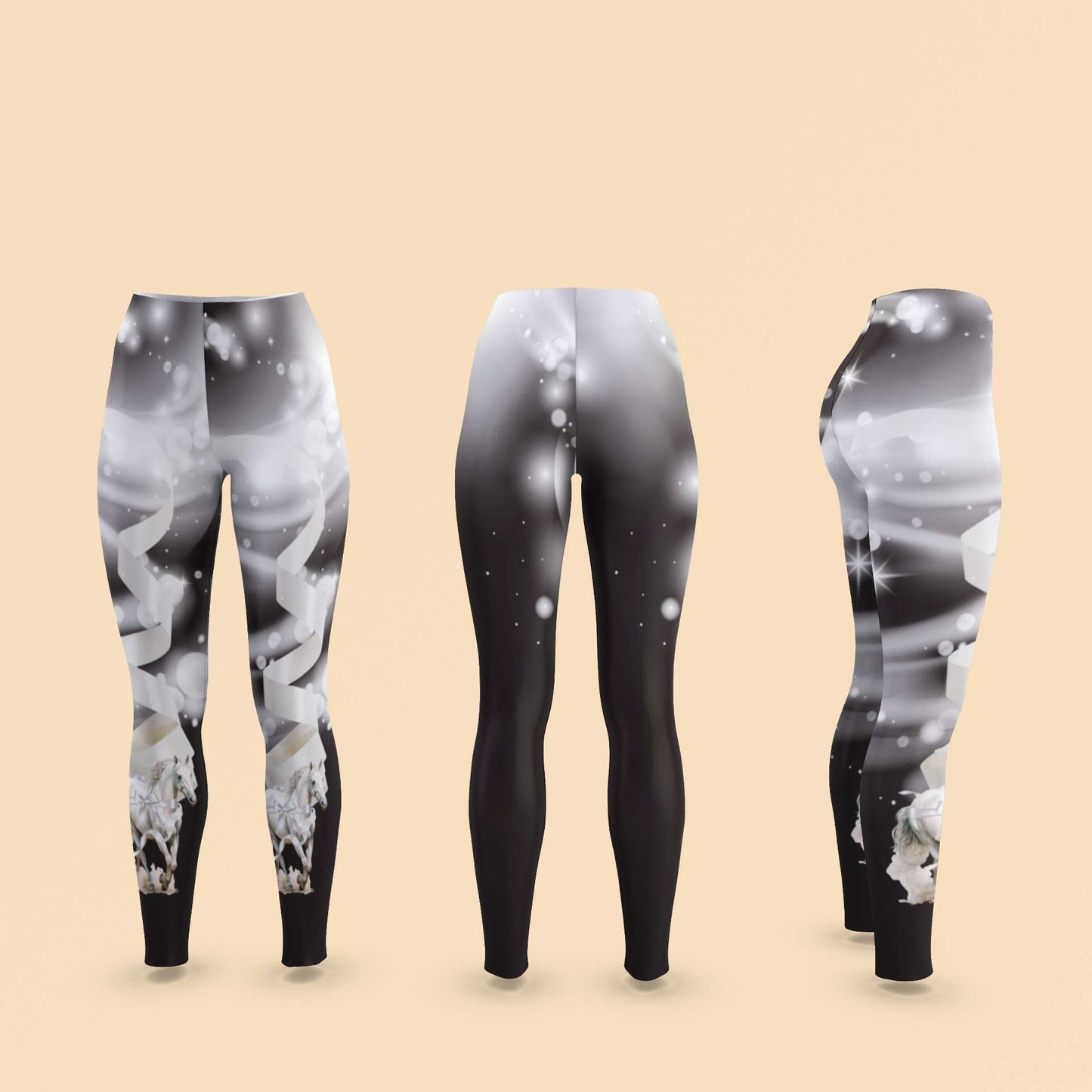 White Support A Cause Leggings For Horse Lovers
