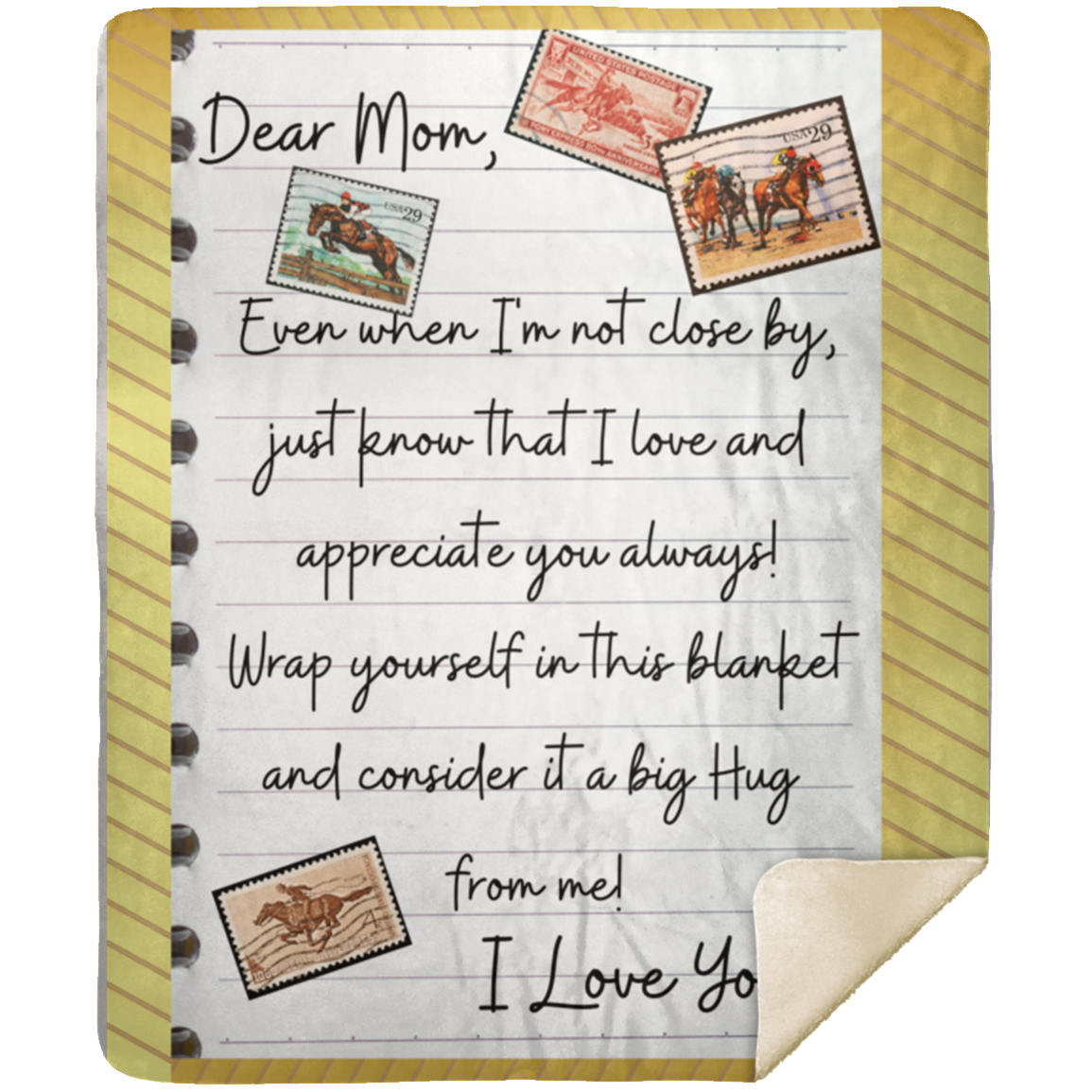 Blanket For Mom, Letter To Mom, Mother, Great Gift Idea - MyAllOutHorses