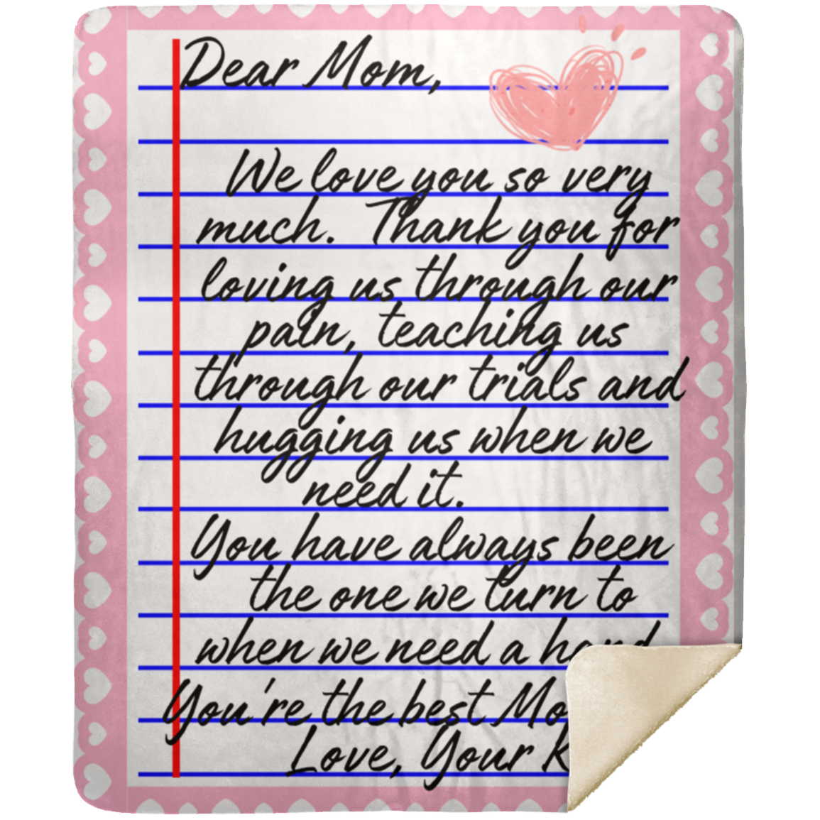 50x60 Beautiful Letter To Mom From Kids, Mother's Day - MyAllOutHorses