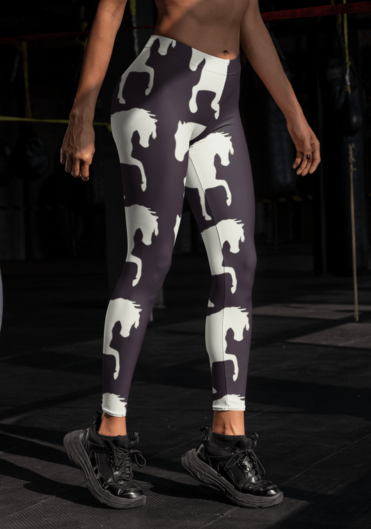 Black and White Horse Leggings For Every Day Wear - MyAllOutHorses