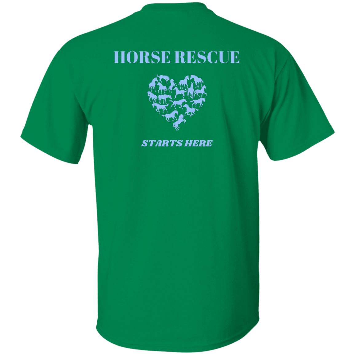 Horse Rescue Starts Here T-Shirt For Anyone Who Supports Horses - MyAllOutHorses