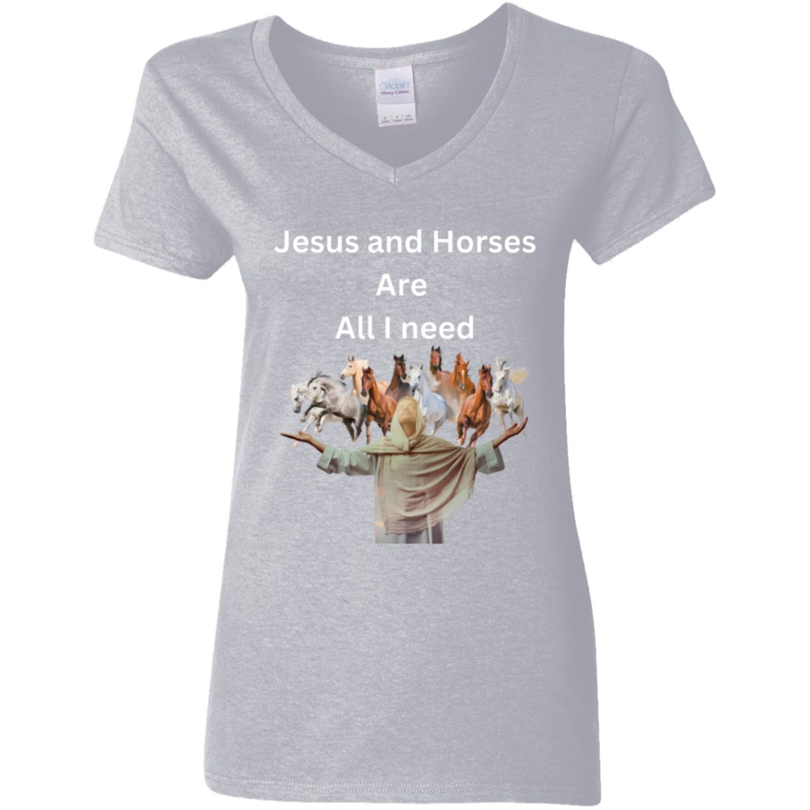 Jesus and Horses are all I need Ladies T-shirt - MyAllOutHorses