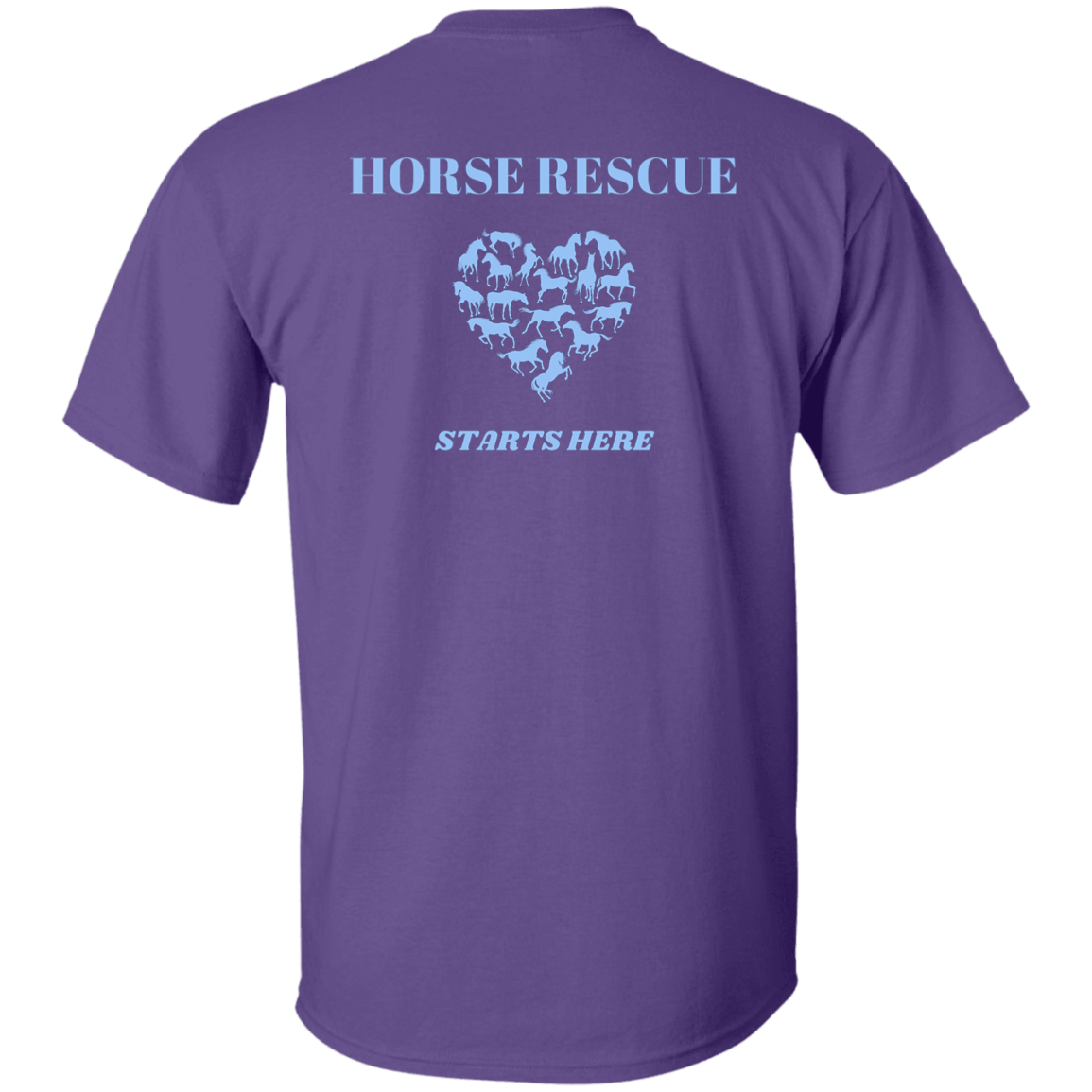 Horse Rescue Starts Here T-Shirt For Anyone Who Supports Horses - MyAllOutHorses