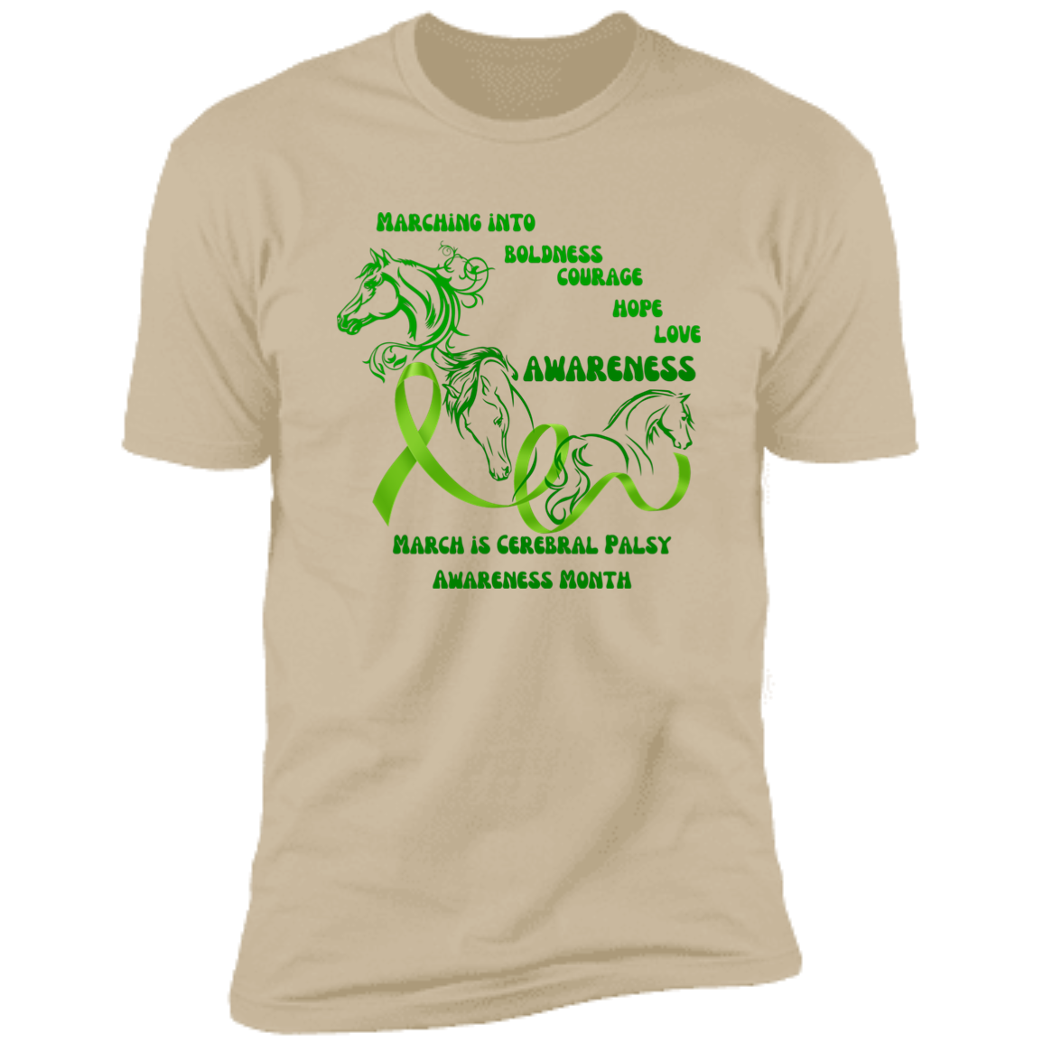 Cerebral Palsy Awareness Month T-Shirt for Men, Horse Shirt, Traumatic Brain Injury, Support a Cause, - MyAllOutHorses