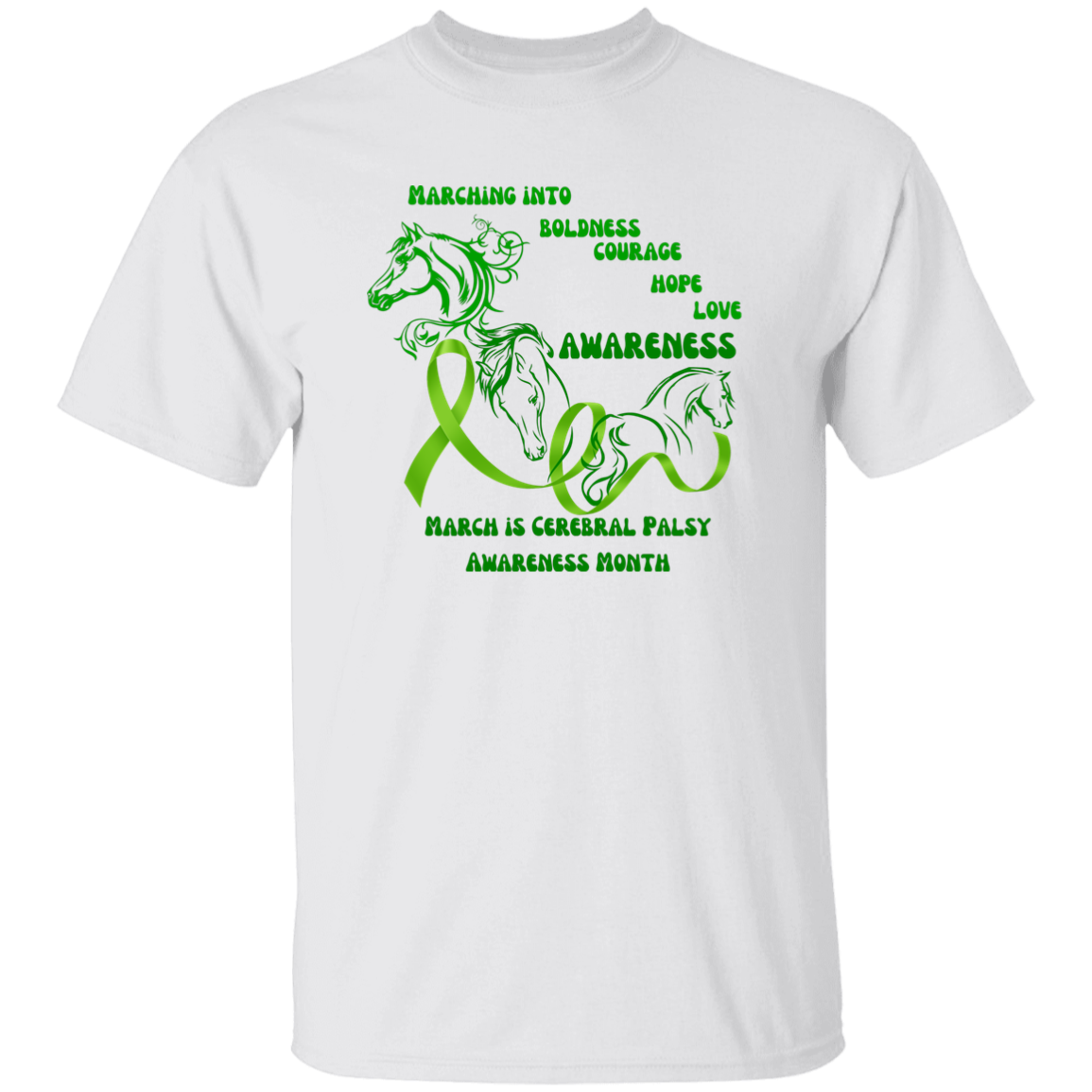 Cerebral Palsy Awareness Month T-Shirt For Youth, Support A Cause, Traumatic Brain Injury, Horse Shirt - MyAllOutHorses
