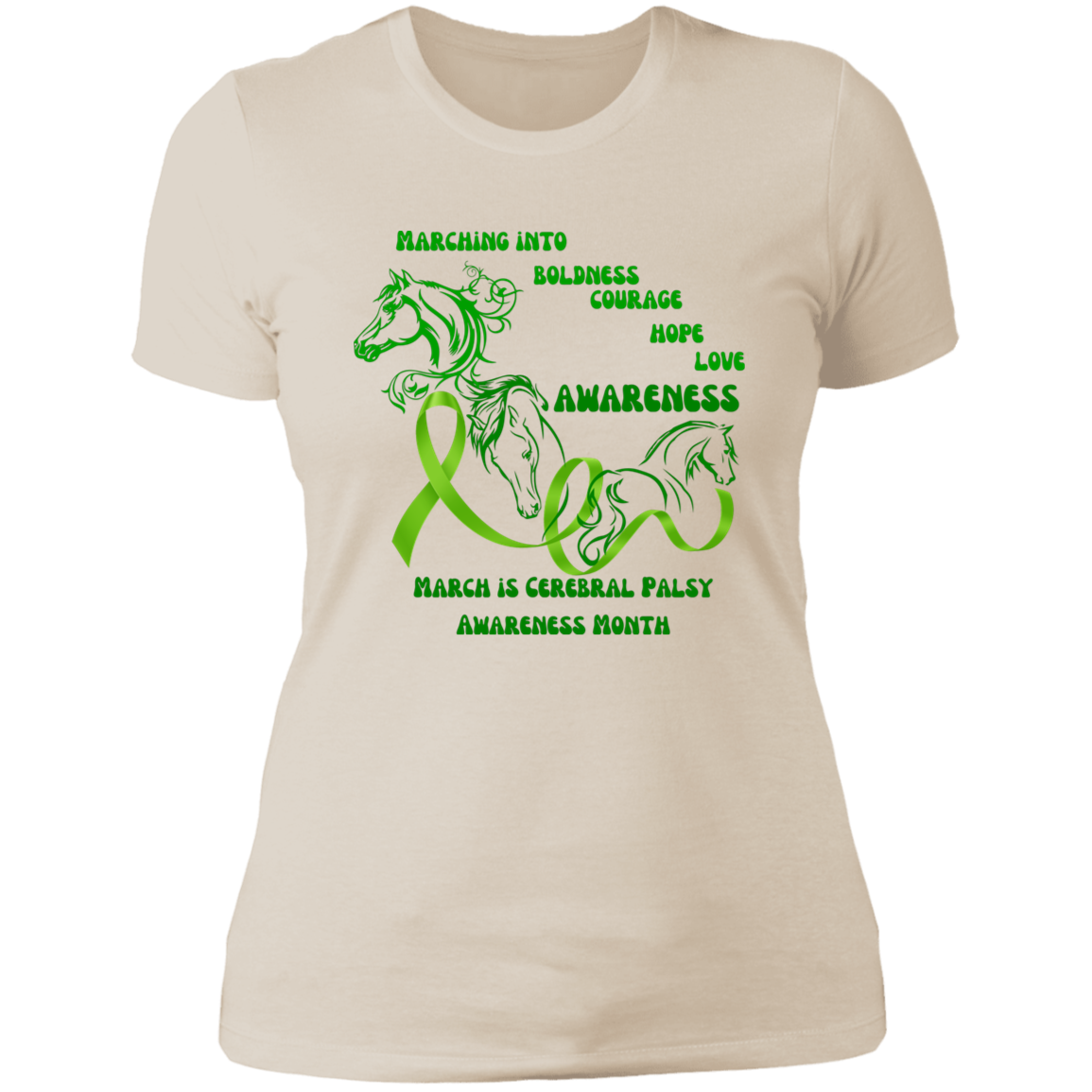 Cerebral Palsy Awareness Month T-Shirt For Women, Support a Cause, Traumatic Brain Injury - MyAllOutHorses