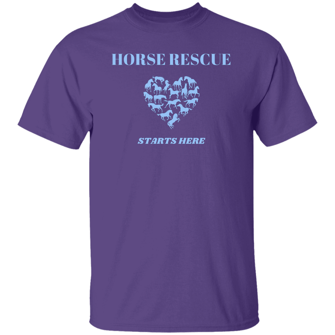 Horse Rescue Starts Here T-Shirt For Anyone Who Supports Horses - MyAllOutHorses