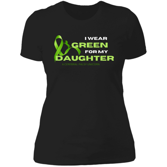 A Cerebral Palsy March Awareness Unicorn Ladies T-Shirt, Special Needs, Daughter, Green, Traumatic Brain Injury, Horse Shirt, Support - MyAllOutHorses