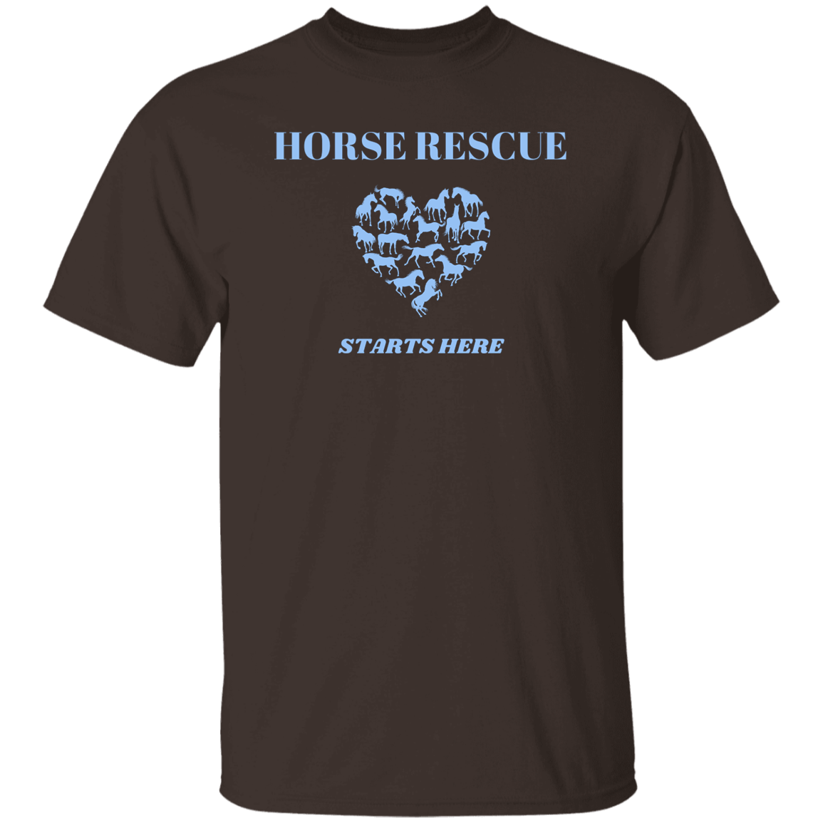 Horse Rescue Starts Here T-Shirt For Anyone Who Supports Horses - MyAllOutHorses