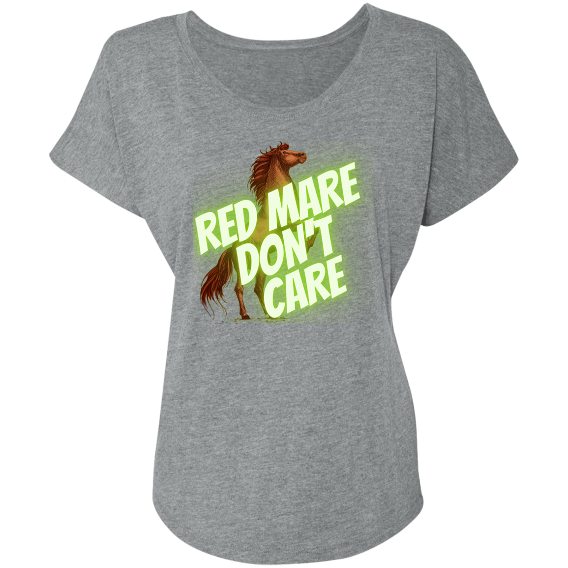 RED MARE DON'T CARE T-SHIRT FOR WOMEN - MyAllOutHorses