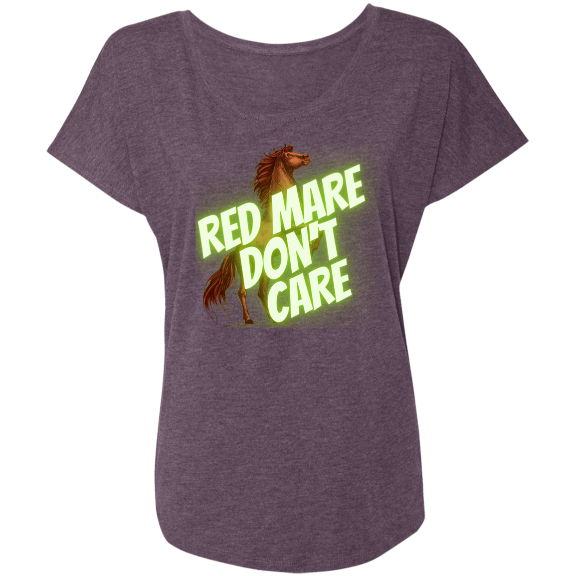 RED MARE DON'T CARE T-SHIRT FOR WOMEN - MyAllOutHorses