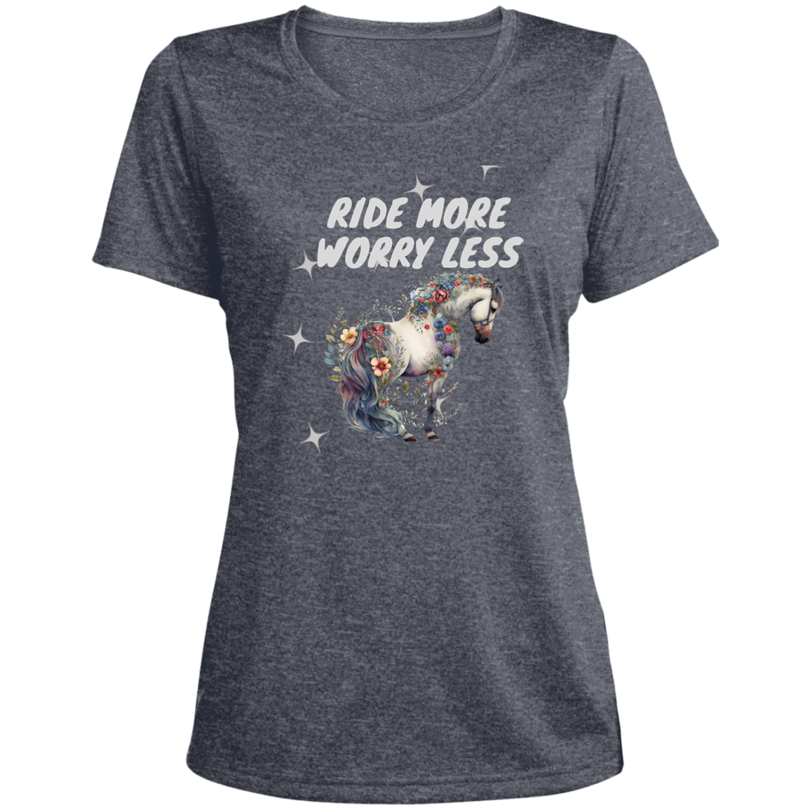 Ride More Worry Less Women's T-Shirt, Gift Idea, Mother's Day, Birthday, Special Occasion, Just For You Gift - MyAllOutHorses