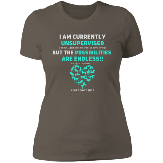 Unsupervised T-Shirt, Funny, Gag, Birthday, Christmas, Best Friend's Day  Gift For Her - MyAllOutHorses
