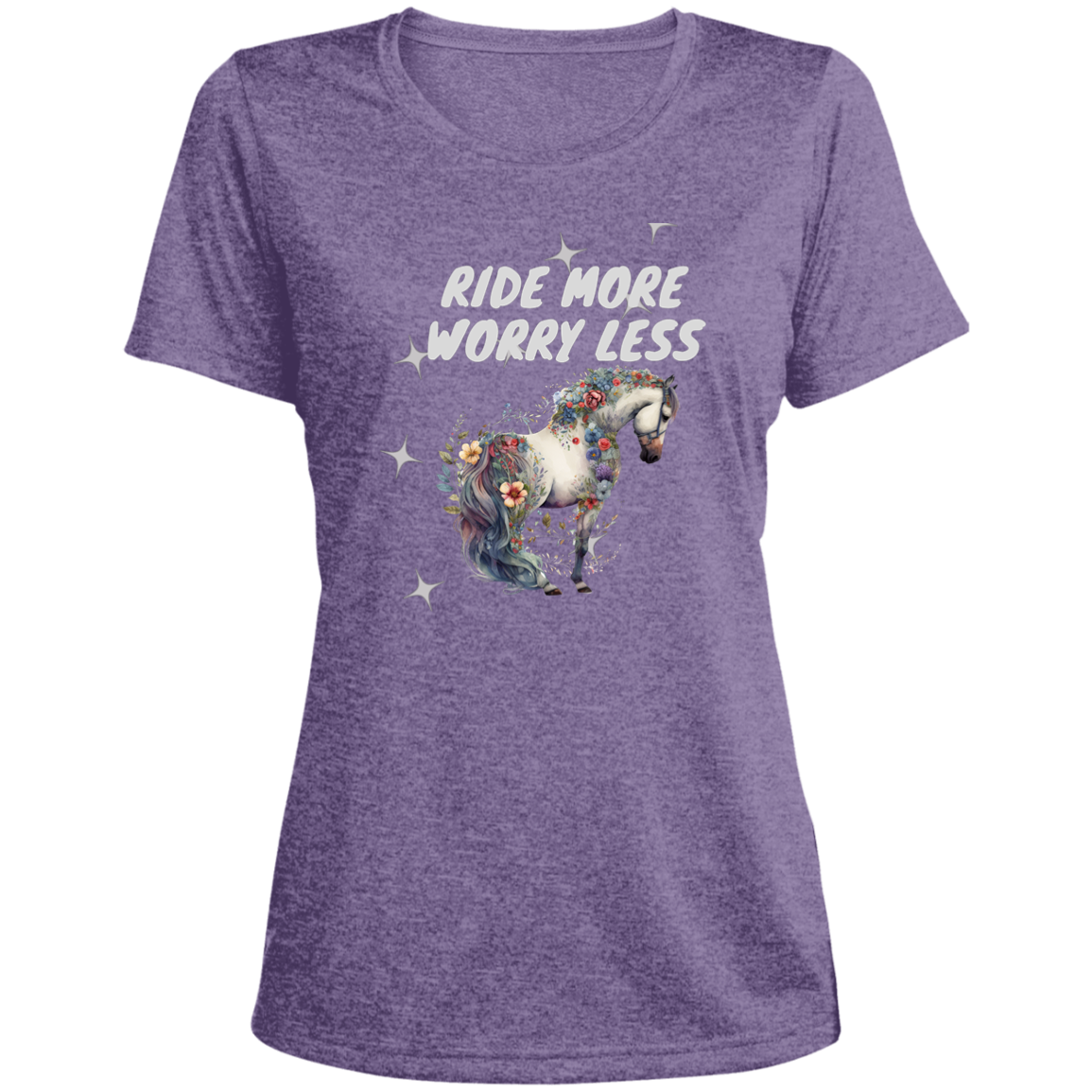 Ride More Worry Less Women's T-Shirt, Gift Idea, Mother's Day, Birthday, Special Occasion, Just For You Gift - MyAllOutHorses