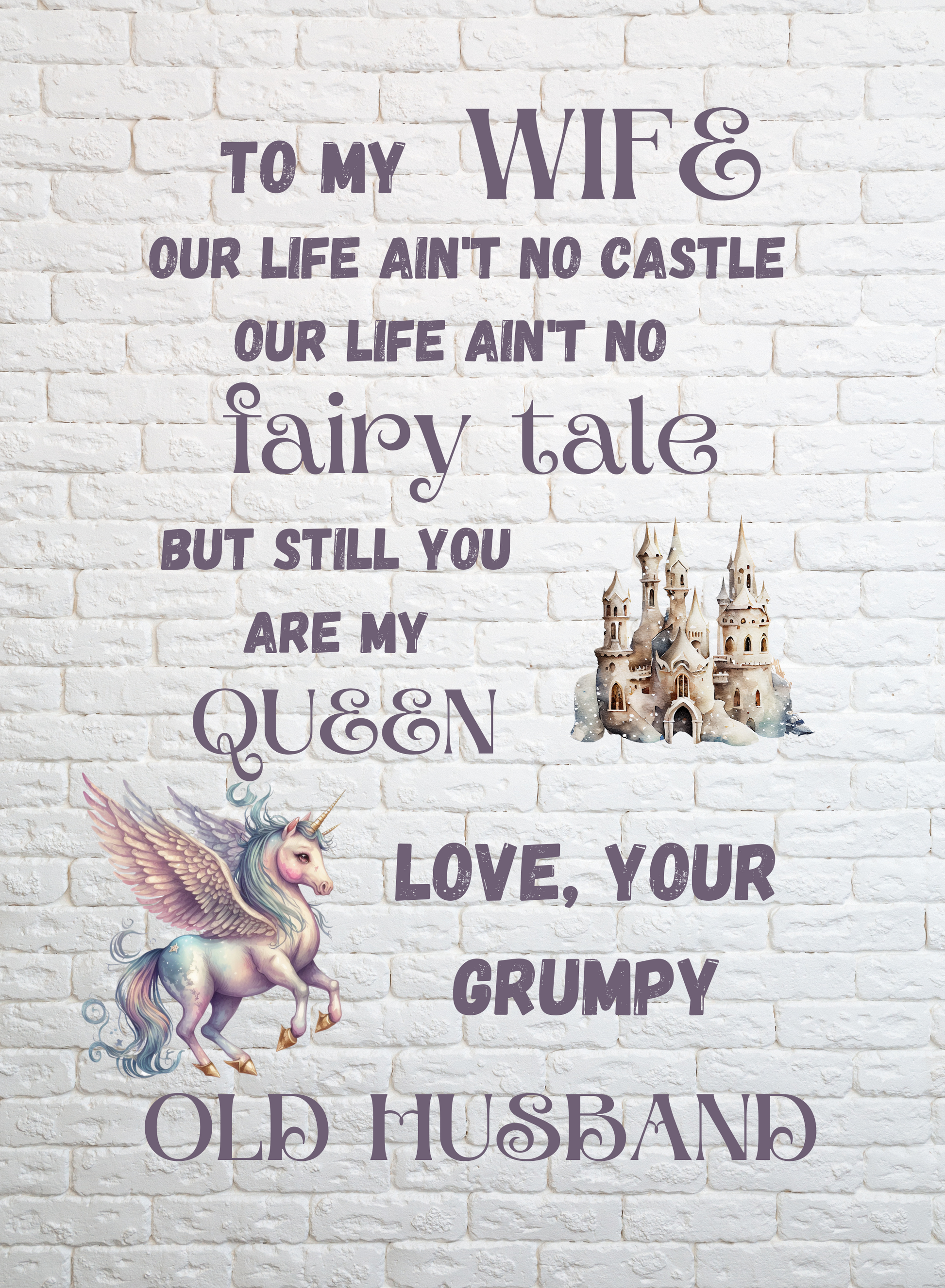 50x60 Wife Fairy Tale From Husband Blanket, Birthday, Mother's Day, Gift - MyAllOutHorses