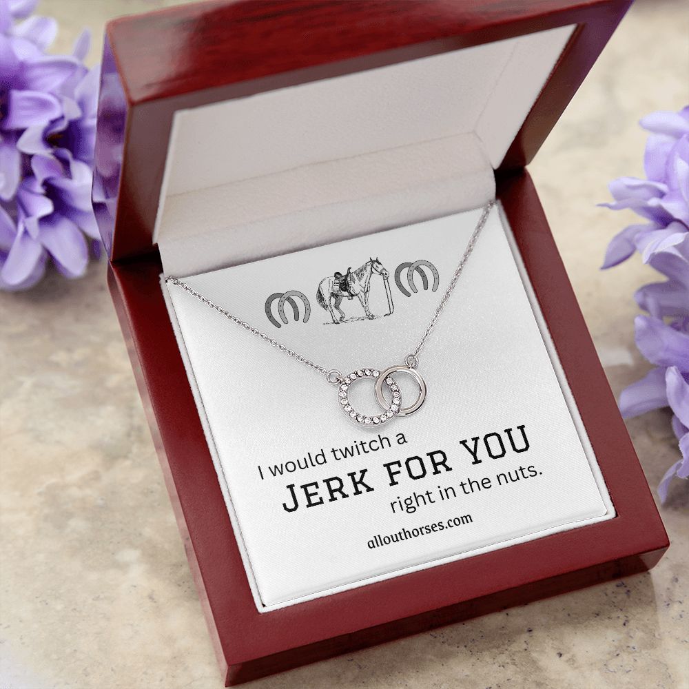 Twitch a Jerk Horse Lover Perfect Pair Necklace for Laughs - MyAllOutHorses