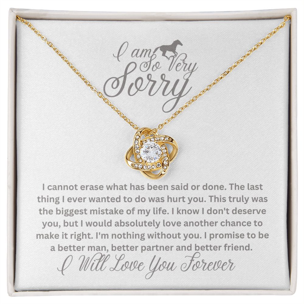 So Very Sorry | Love Knot Necklace | Gift For Wife, Girlfriend, Soulmate - MyAllOutHorses