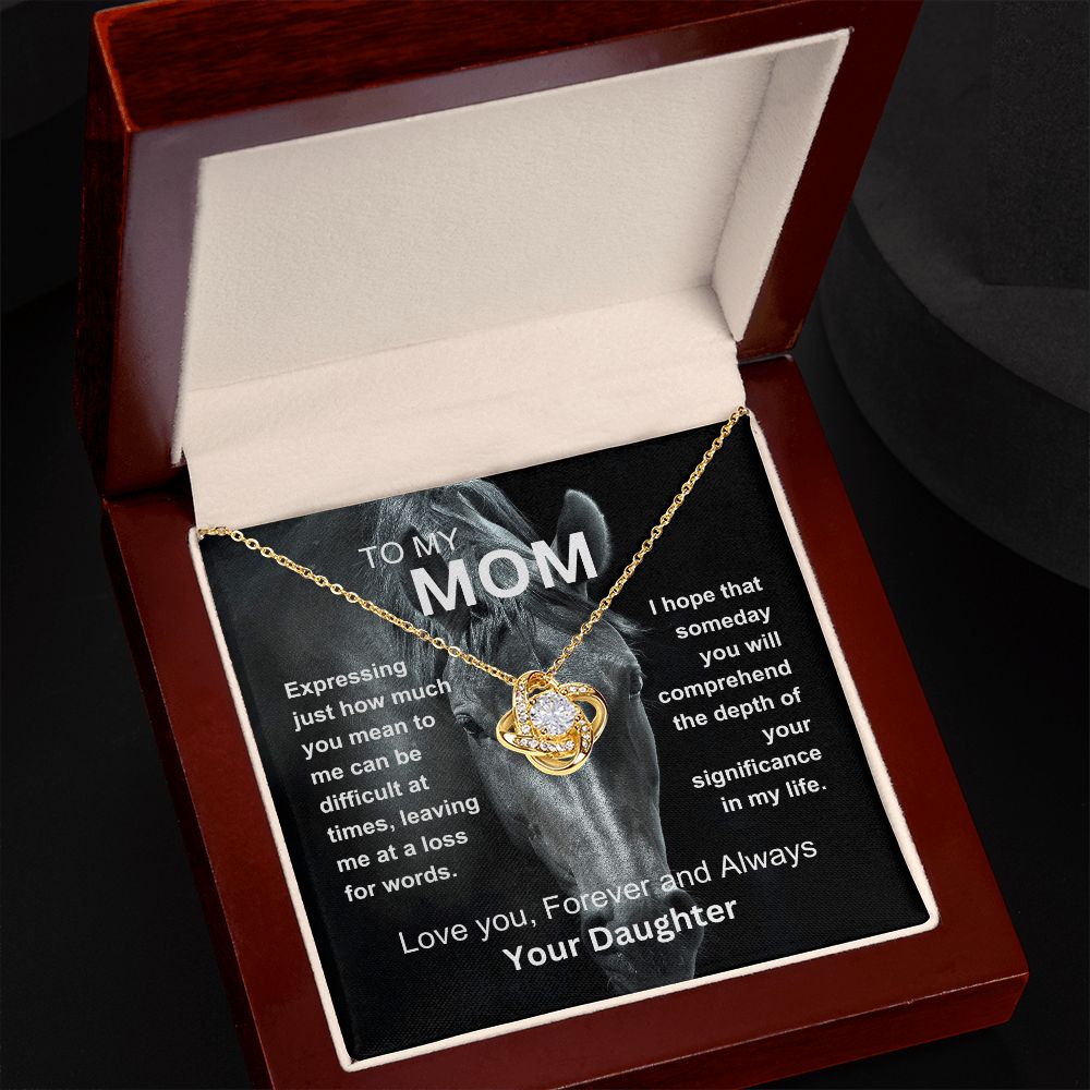 Unique Daughter's Gift To Mom For Mother's Day, Love Knot Necklace, Gift to Mom From Daughter For Birthday, Special Occasion, Wedding - MyAllOutHorses