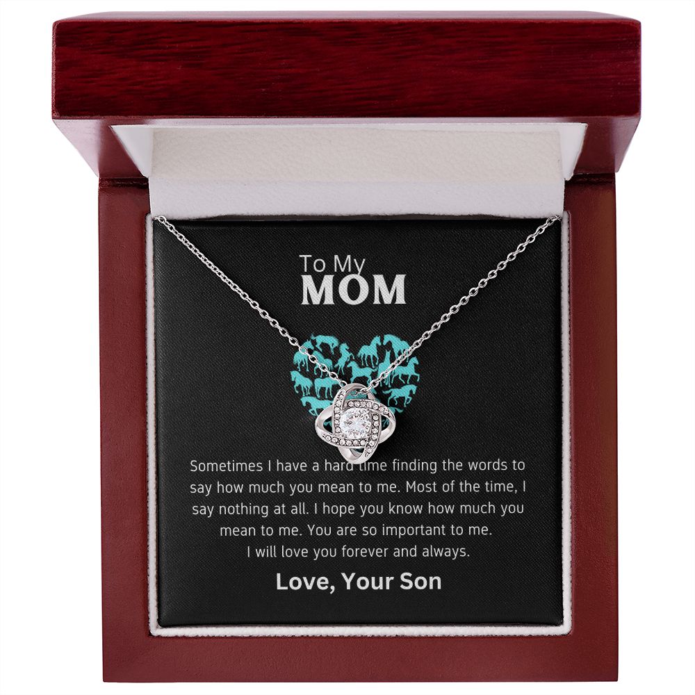 Your Son, To Mom Love Knot Necklace - MyAllOutHorses