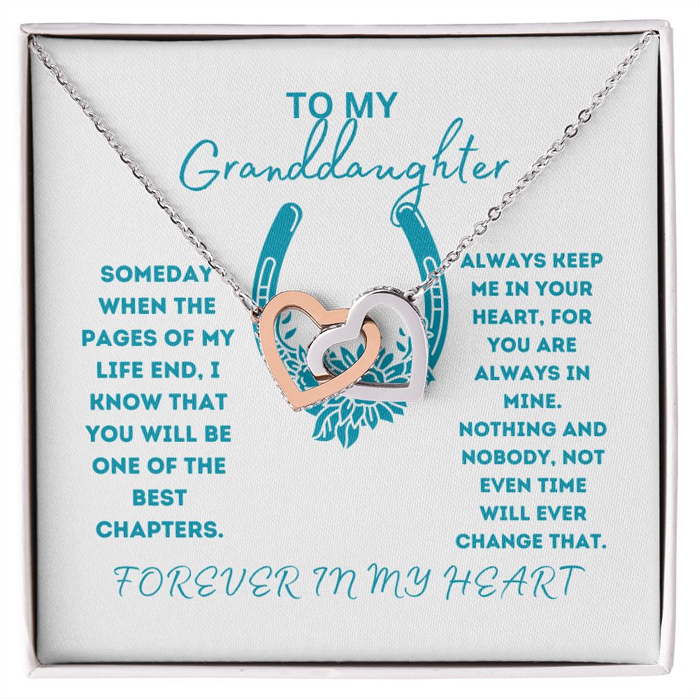 Gift to Granddaughter Interlocking Hearts Necklace, Birthday, Easter, Mother's Day, Christmas - MyAllOutHorses
