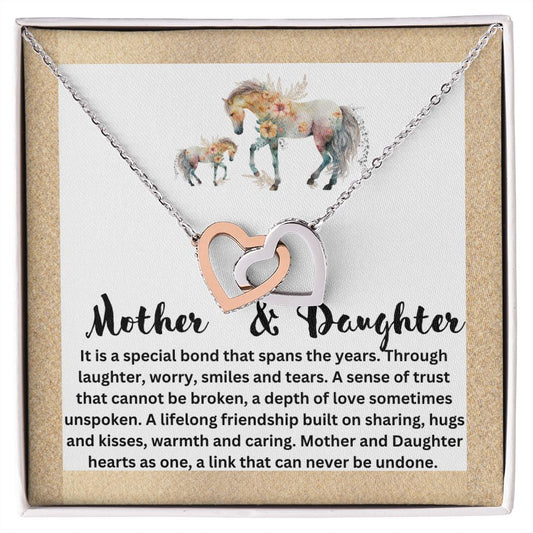 Mother and Daughter Sense of Trust, Linking Hearts Necklace, Mother's Day Gift, Birthday, Special Occasion - MyAllOutHorses