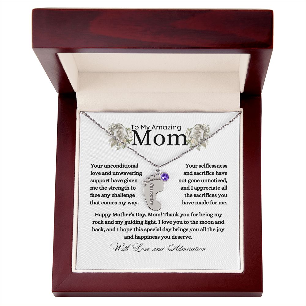 Engraved With Children's Names and Adorned With Child's Birthstone, Gift For Mom, Mother, Mama, Mum - MyAllOutHorses