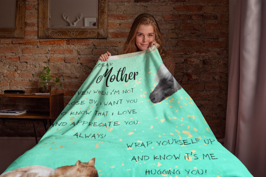 60x80 Blanket For Mother From Daughter, Gift For Her, Birthday, Mother's Day - MyAllOutHorses