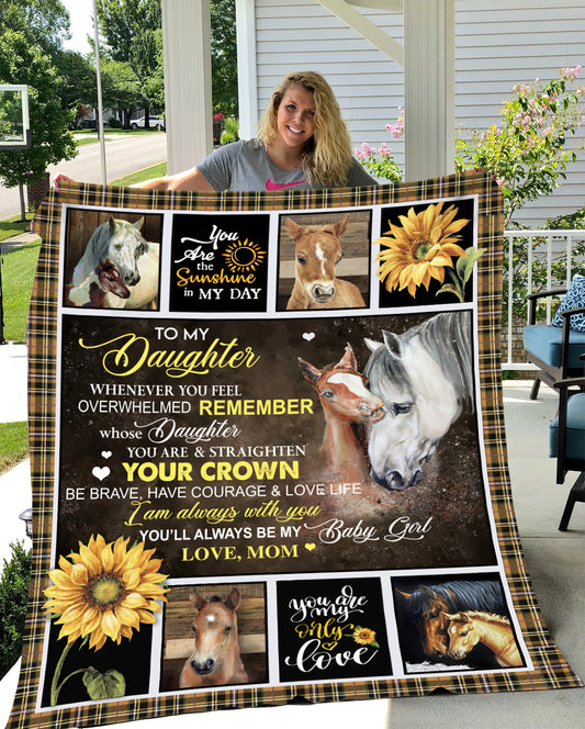 50x60 Straighten your Crown Daughter Blanket - MyAllOutHorses