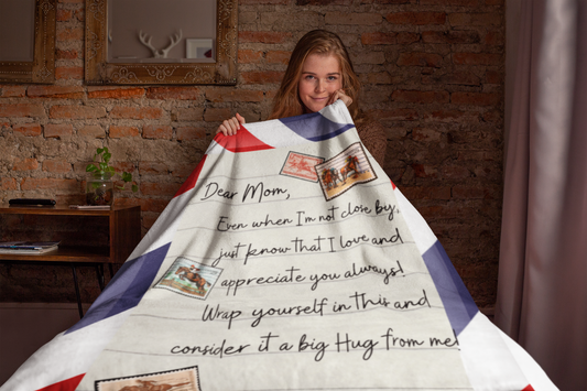 50X60 Blanket For Mothers Day Gifts - Gifts for Mom - Letter to Mom - Mom Gifts from Daughter, Son - MyAllOutHorses