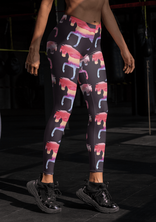 Colorful Sunset Horses Leggings For Any Occasion - MyAllOutHorses