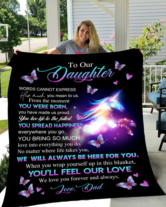 50x60 You'll Feel Our Love Unicorn Blanket - MyAllOutHorses