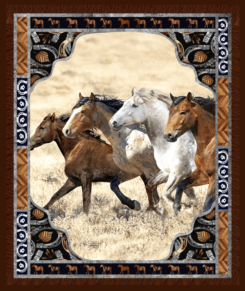 50x60 Wild Horse Plush Fleece Blanket - MyAllOutHorses