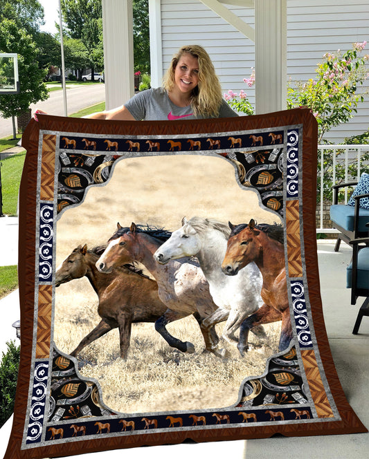 50x60 Wild Horse Plush Fleece Blanket - MyAllOutHorses